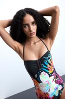 Tropisch badpak - BLACK - XL