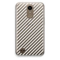 Strepen zwart-wit: LG K10 (2017) Transparant Hoesje