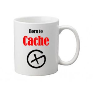 Koffie + thee mok : Born to Cache