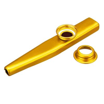 10 stuks metalen Kazoo kinderen begeleidings instrument (goud)
