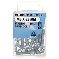 M.schroef moer ck m5x25mm 10st - Deltafix