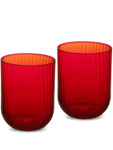 Dolce & Gabbana lot de 2 verres Murano soufflés à la main - Rouge