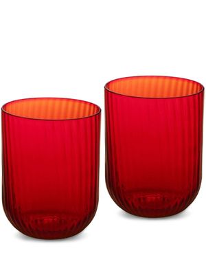 Dolce & Gabbana lot de 2 verres Murano soufflés à la main - Rouge