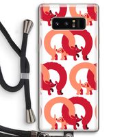 Dogs: Samsung Galaxy Note 8 Transparant Hoesje met koord