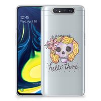 Silicone Back Case Samsung Galaxy A80 Boho Skull - thumbnail