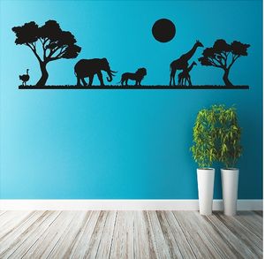 Muursticker Afrika safari scene