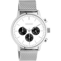OOZOO C10910 Horloge Timepieces staal zilverkleurig-wit 45 mm - thumbnail