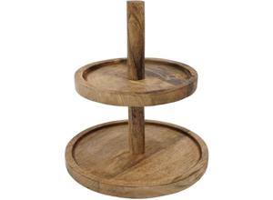 FoodSafe Etagére 2 laags - Mango Hout - 25 x 28 cm