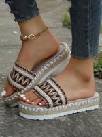 Pu Plain Summer Slide Sandals