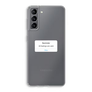 Reminder: Samsung Galaxy S21 Transparant Hoesje