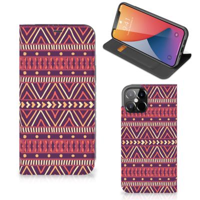 iPhone 12 Pro Max | Hoesje met Magneet | Aztec Paars