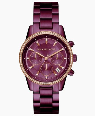 Horlogeband Michael Kors MK6542 Staal Paars 18mm