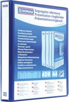 DONAU personaliseerbare ringmap, PP, ft A4, 4 D-ringen van 20 mm, blauw