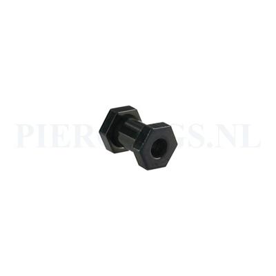 Tunnel zeshoek zwart 5 mm 5 mm