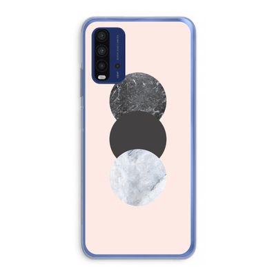 Marmeren cirkels: Xiaomi Redmi 9T Transparant Hoesje