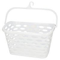 Plasticforte Wasknijpersmandje - ophangen - 26x15x21 cm - wit - kunststof