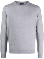 Cenere GB pull en maille fine à col rond - Gris