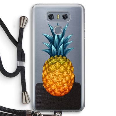 Grote ananas: LG G6 Transparant Hoesje met koord
