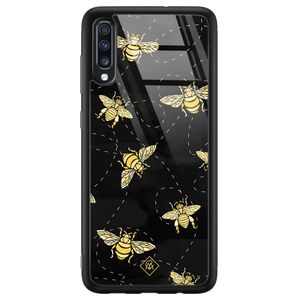 Samsung Galaxy A50 glazen hardcase - Bee yourself