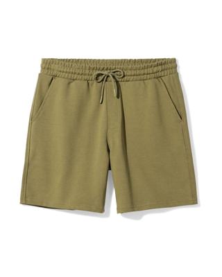 HEMA Herenshort regular fit sweatstof middengroen (middengroen)