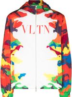 Valentino Garavani veste zippée à motif VLTN camouflage - Blanc - thumbnail