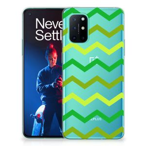 OnePlus 8T TPU bumper Zigzag Groen