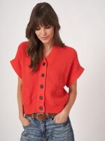 Oversized gebreid gilet met zakken Oversized gebreid gilet met zakken