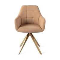 Jesper Home Noto eetkamerstoel Toasted Toffee turn gold