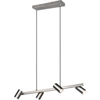 LED Hanglamp 4-lichts Rond Mat Nikkel Aluminium - GU10 Fitting