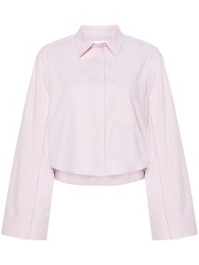 Victoria Beckham chemise crop à boutonnière - Rose