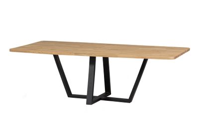 WOOOD Eettafel 'Tablo' Eikenhout, 240 x 100cm, kleur Naturel