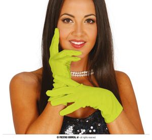 Korte Handschoenen Lime Groen