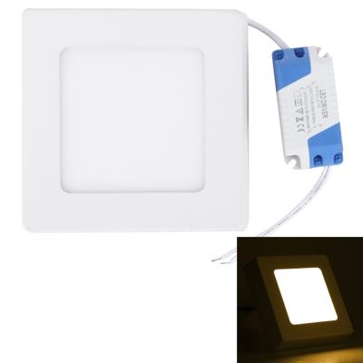 6W vierkante LED oppervlak paneel licht met LED driver 12cm 30 LEDs SMD 2835 3000K AC 85-265V