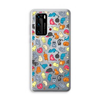 Kleurrijke katten: Huawei P40 Transparant Hoesje