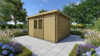 Classicline Blokhut Friesland vuren groen geïmpregneerd 400x300 cm- Lessenaarsdak- - Van Kooten Classicline Blokhut Friesland vuren groen geïmpregneerd 400x300 cm- Lessenaarsdak- - Van Kooten