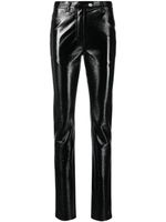 Courrèges pantalon slim en cuir artificiel - Noir