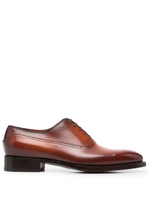 Santoni richelieus en cuir - Marron