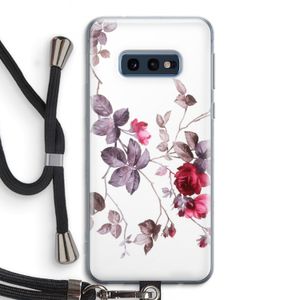 Mooie bloemen: Samsung Galaxy S10e Transparant Hoesje met koord