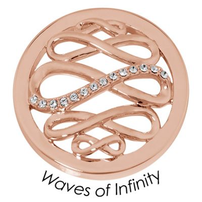Quoins QMB-47M-R Munt Waves of Infinity staal rosekleurig-wit Medium