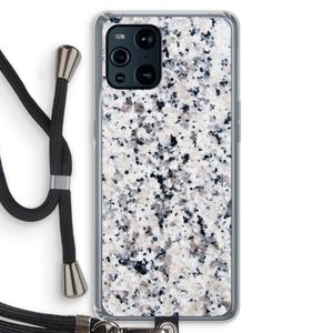 Gespikkelde marmer: Oppo Find X3 Pro Transparant Hoesje met koord
