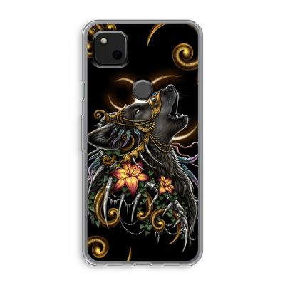 Huilende Wolf: Google Pixel 4a Transparant Hoesje