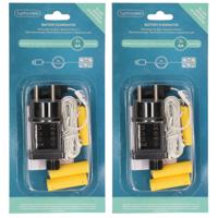 Batterij adapter - 2x - 3 AA batterijen - IP20 - Batterij Eliminator - batterijvervanger
