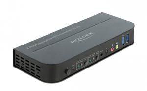 Delock 11482 DisplayPort 1.4 KVM-switch 8K 30 Hz met USB 3.0 en audio