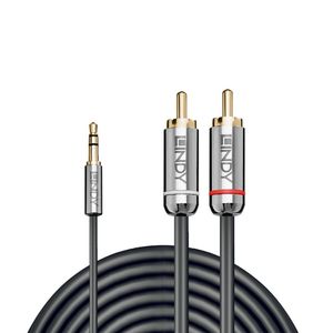 Lindy 35335 audio kabel 3 m 3.5mm 2 x RCA Antraciet