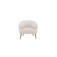 Derry fauteuil fluweel wit. - thumbnail