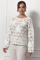 Studio Anneloes Amarey Flower Pullover 12824 Trui 1100 Off White