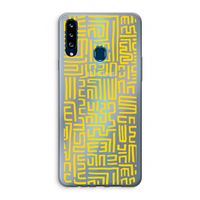 Majorelle Blue Print: Samsung Galaxy A20s Transparant Hoesje