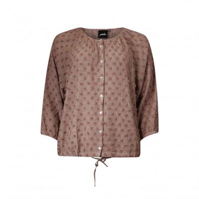 Poools - Beige | Dames | Blouse | Beige | 46 | regular | Kamst mode