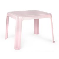 Forte Plastics Kunststof kindertafel - roze - 55 x 66 x 43 cm - camping/tuin/kinderkamer - Bijzettafels - thumbnail