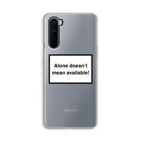 Alone: OnePlus Nord Transparant Hoesje - thumbnail